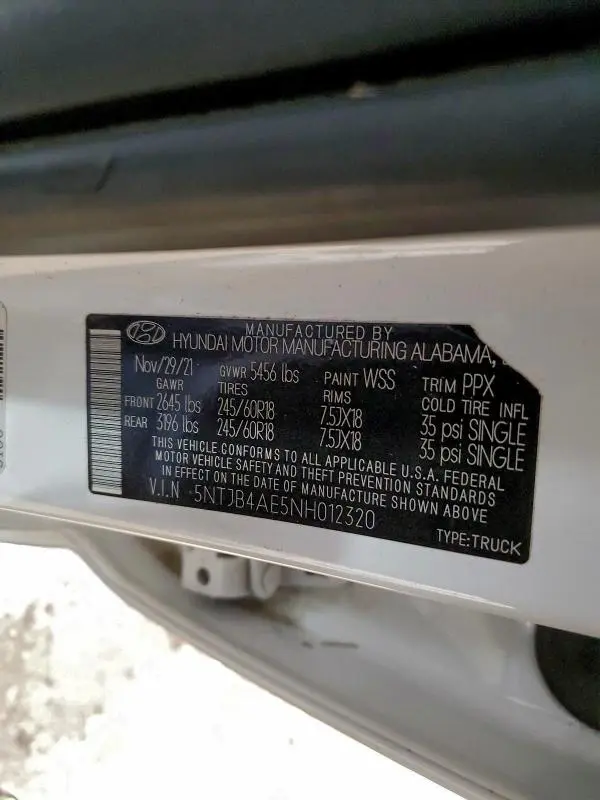 2022 HYUNDAI SANTA CRUZ SEL  