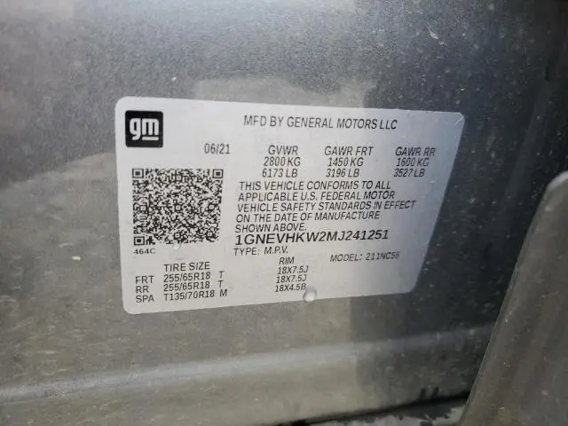 2021 CHEVROLET TRAVERSE LT  