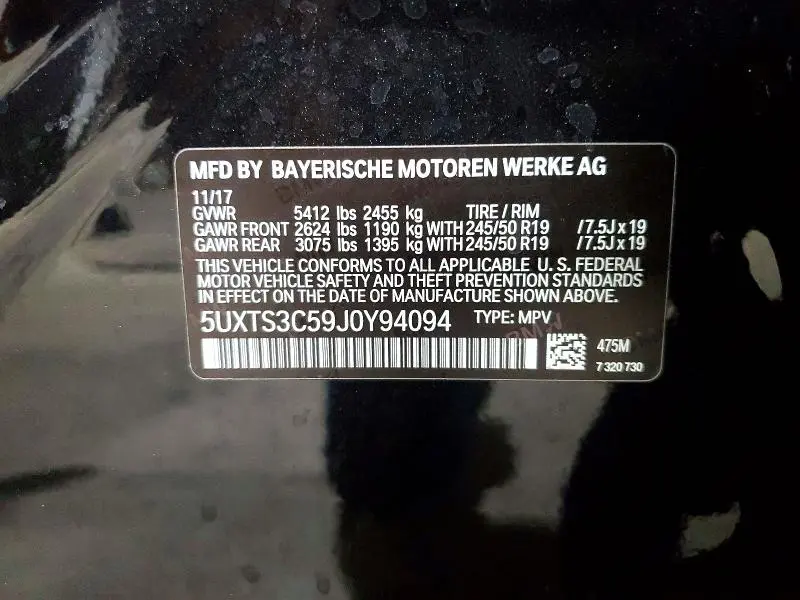 2018 BMW X3 XDRIVEM40I  