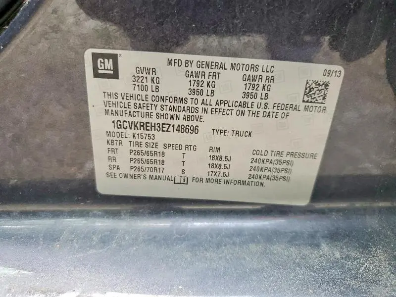 2014 CHEVROLET SILVERADO K1500 LT  