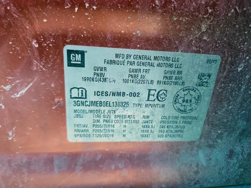 2014 CHEVROLET TRAX 2LT  