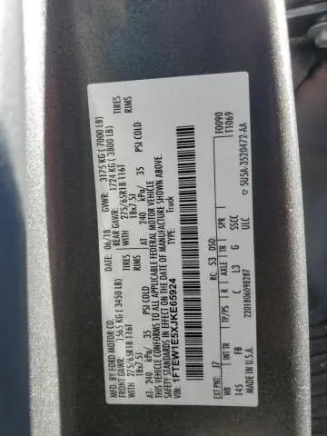 2018 FORD F150 SUPERCREW  