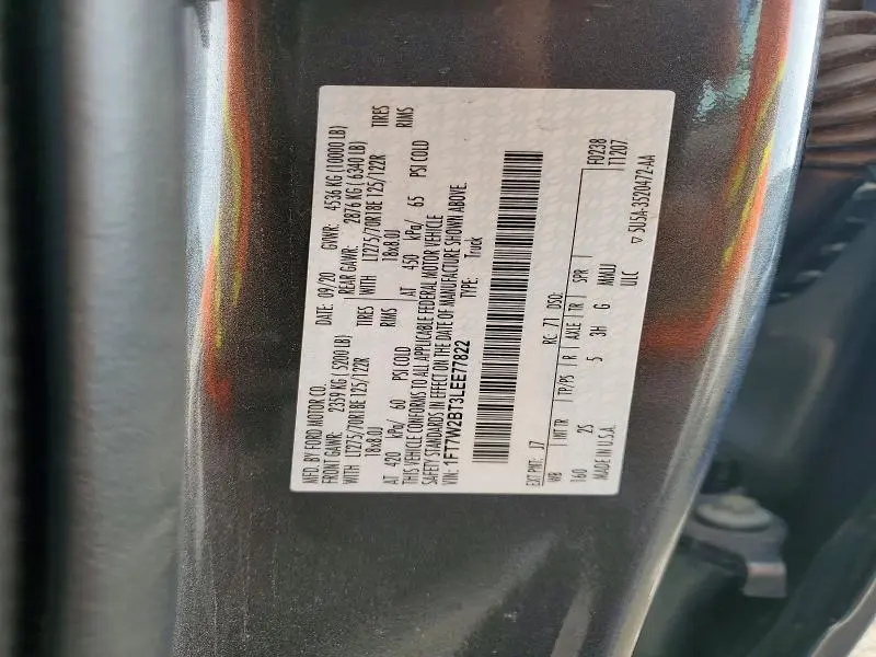 2020 FORD F250 SUPER DUTY  