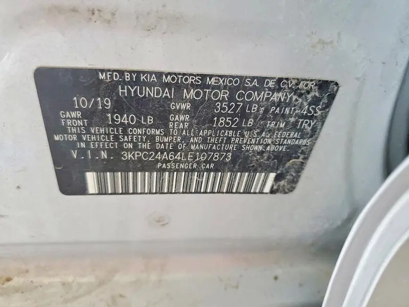 2020 HYUNDAI ACCENT SE  