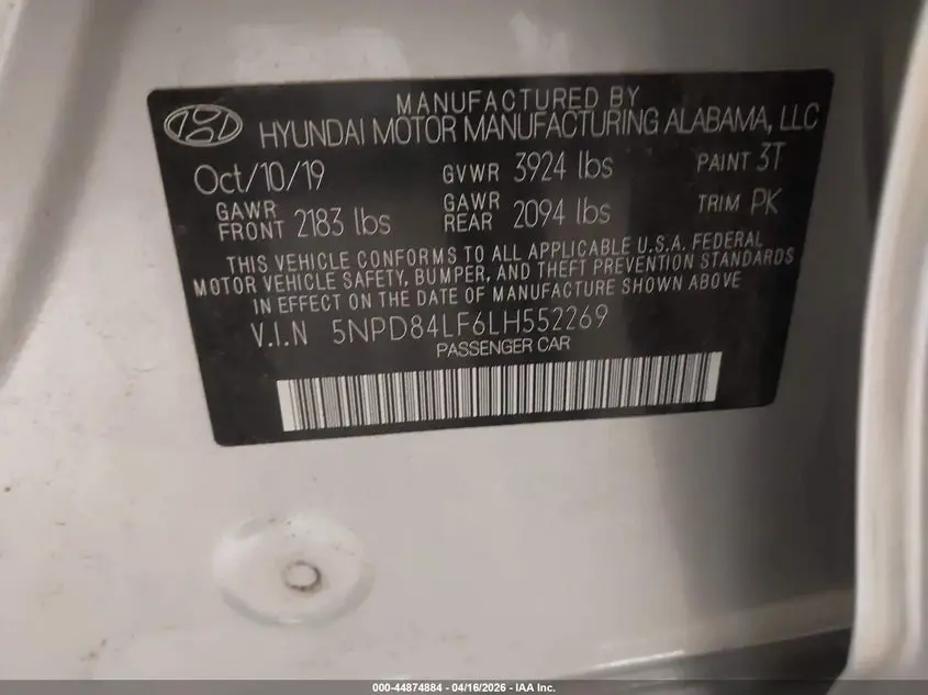 2020 HYUNDAI ELANTRA SEL