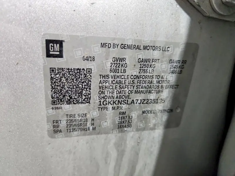 2018 GMC ACADIA SLE  