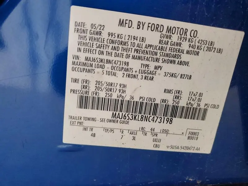2022 FORD ECOSPORT TITANIUM  