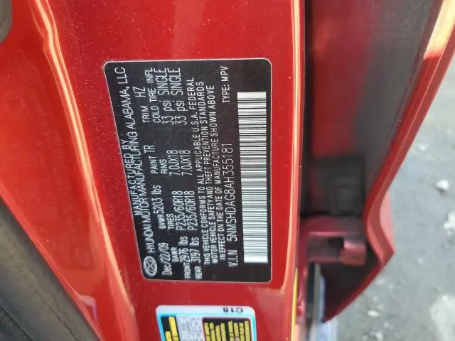 2010 HYUNDAI SANTA FE SE  