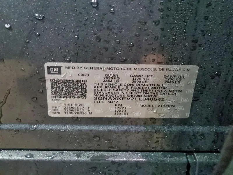 2020 CHEVROLET EQUINOX LT  