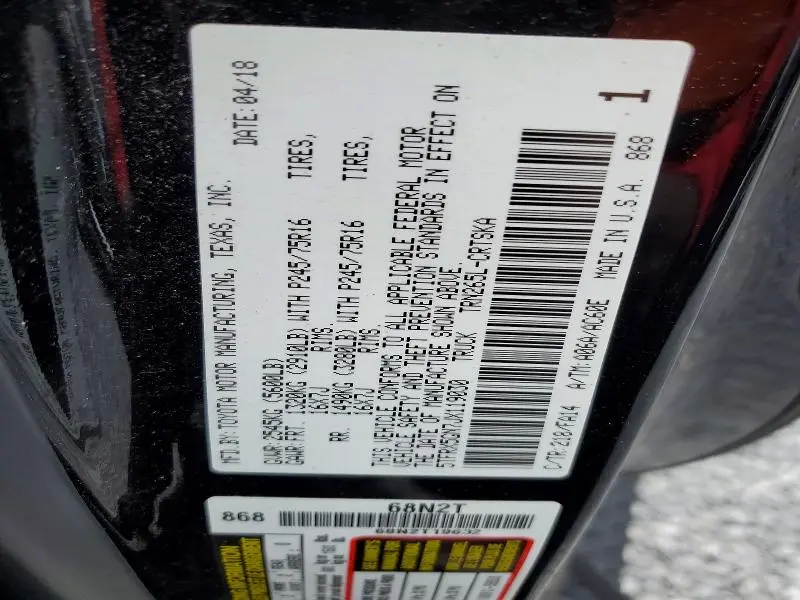 2018 TOYOTA TACOMA ACCESS CAB  