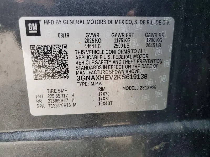 2019 CHEVROLET EQUINOX LS  