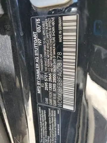 2015 MERCEDES-BENZ S 550  