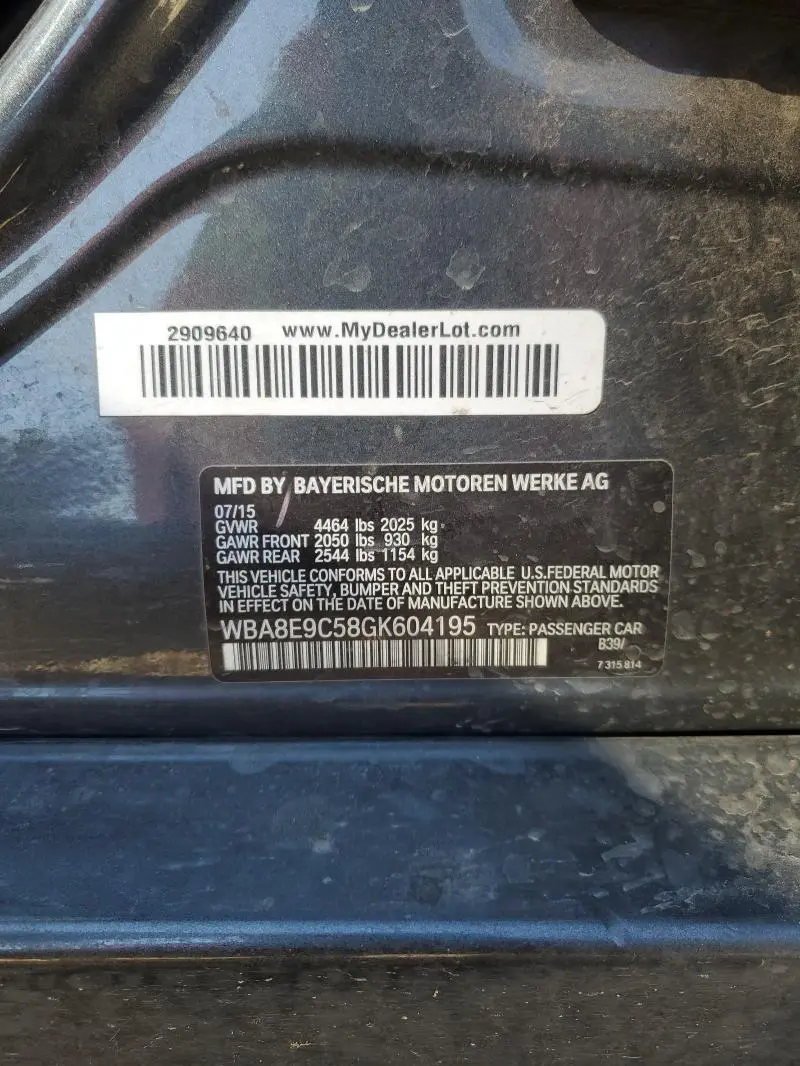 2016 BMW 328 I SULEV  