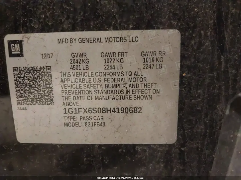 2017 CHEVROLET BOLT EV PREMIER