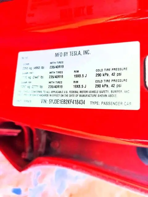 2019 TESLA MODEL 3   