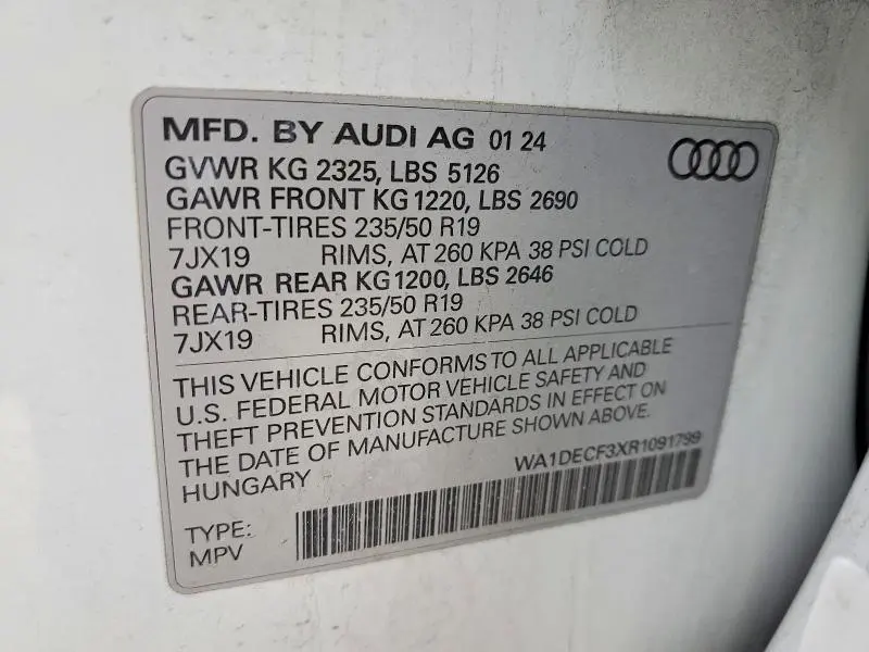 2024 AUDI Q3 PREMIUM S LINE 45  
