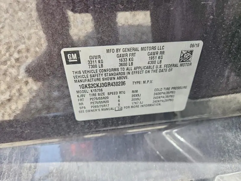 2016 GMC YUKON DENALI  