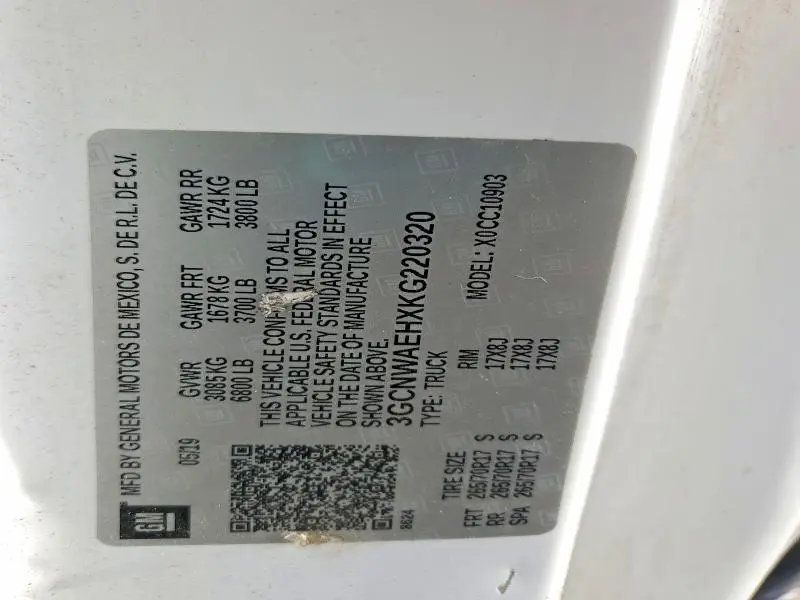 2019 CHEVROLET SILVERADO C1500  