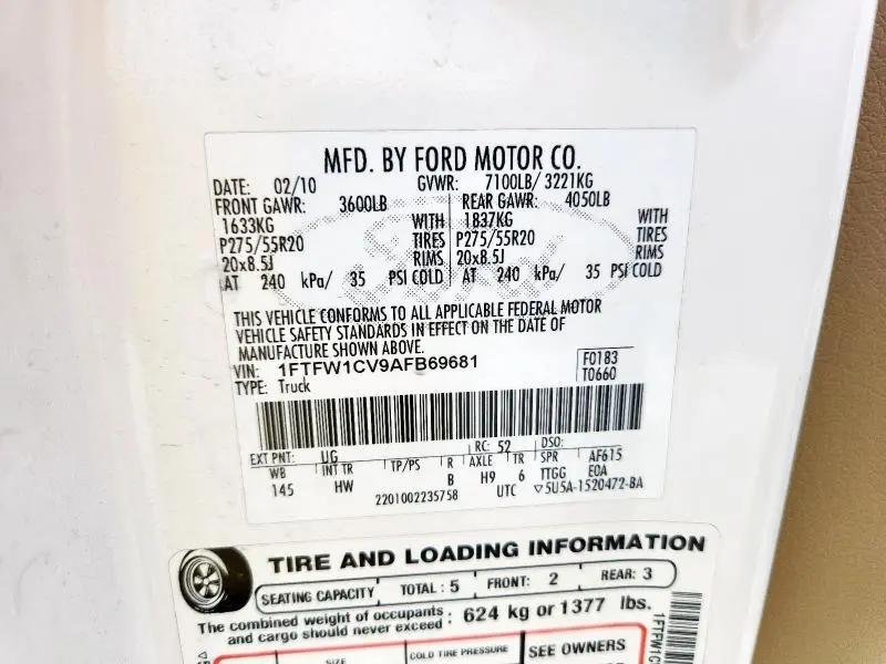 2010 FORD F150 SUPERCREW  