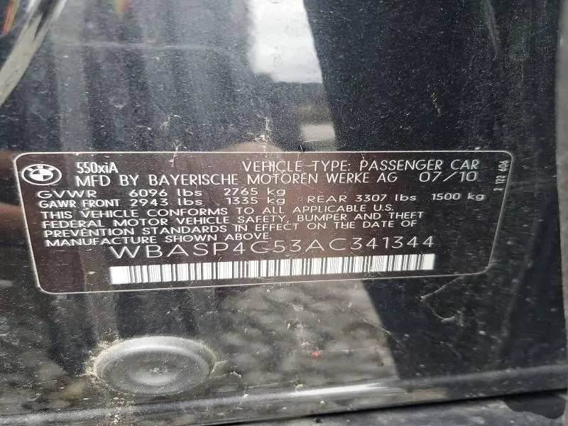 2010 BMW 550 XIGT  