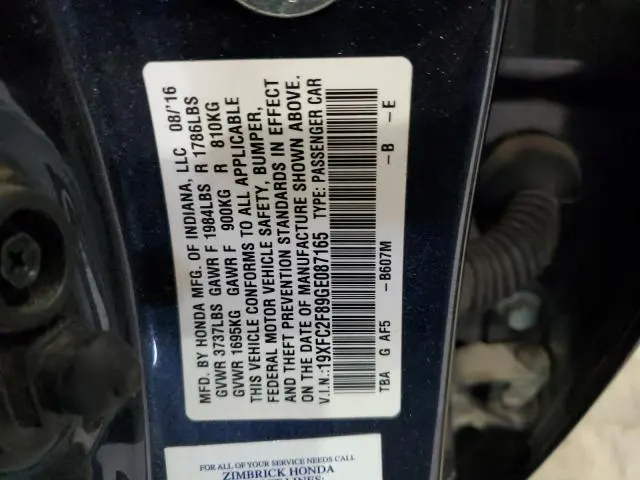 2016 HONDA CIVIC EX  