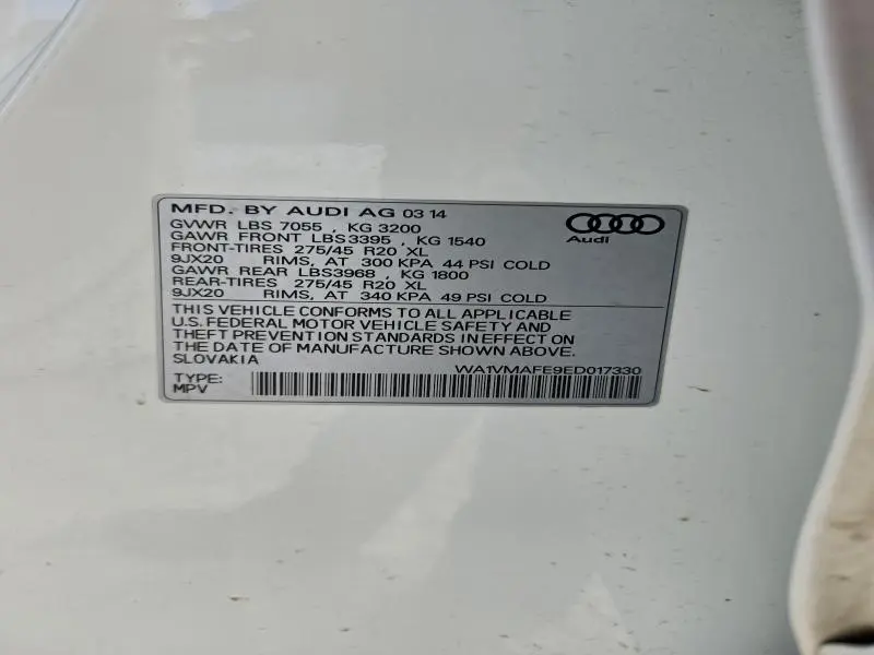 2014 AUDI Q7 PRESTIGE  