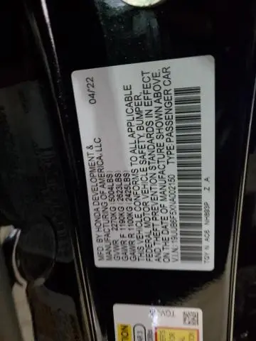 2022 ACURA TLX TECH A  