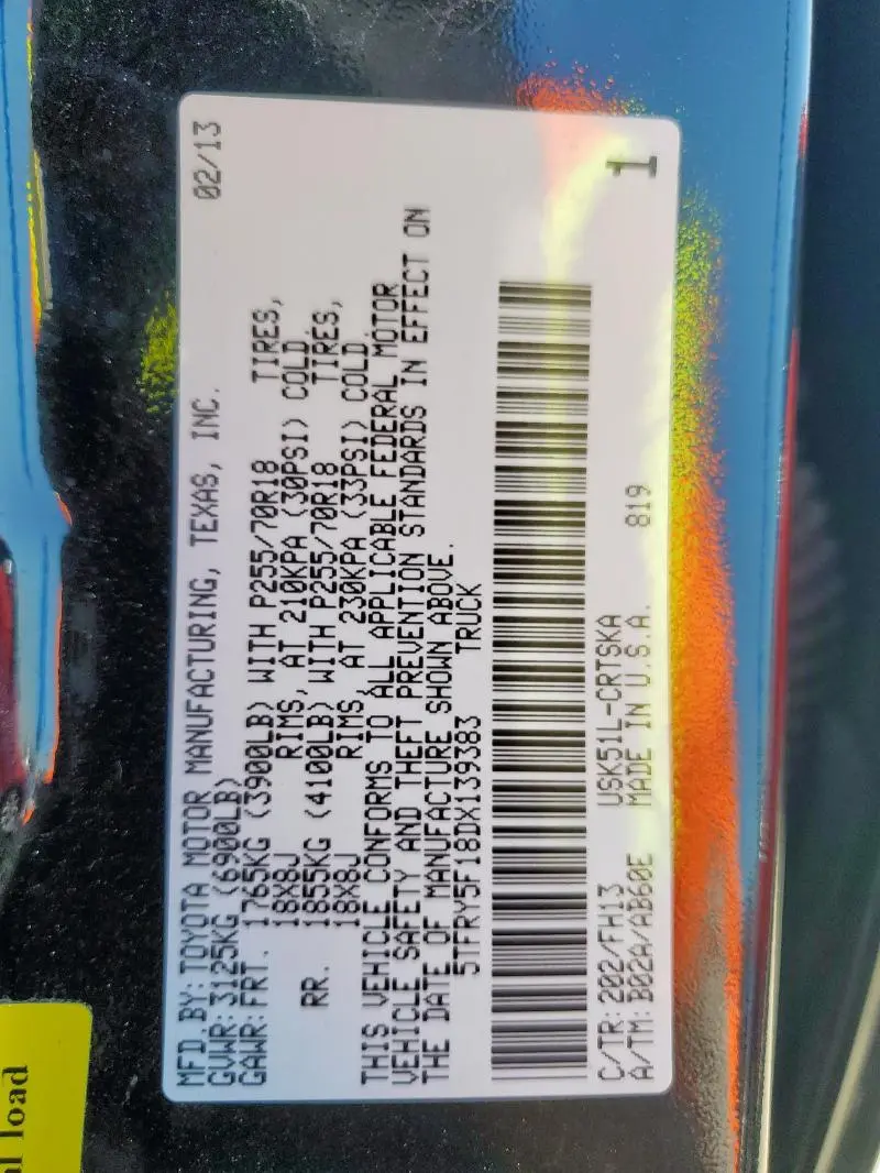 2013 TOYOTA TUNDRA DOUBLE CAB SR5  