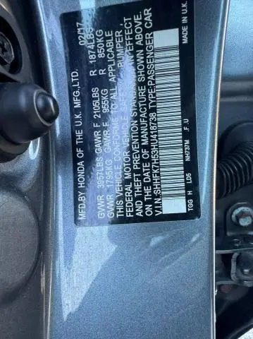 2017 HONDA CIVIC EX  