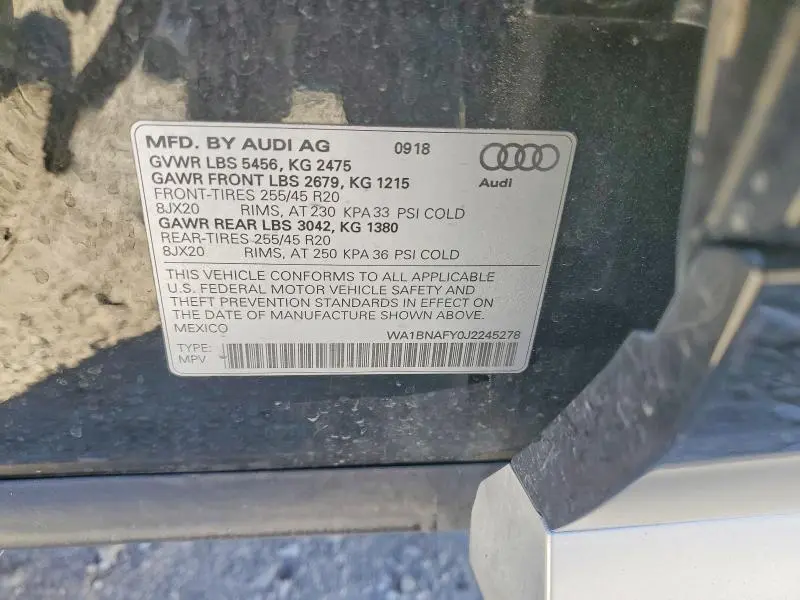 2018 AUDI Q5 PREMIUM PLUS  