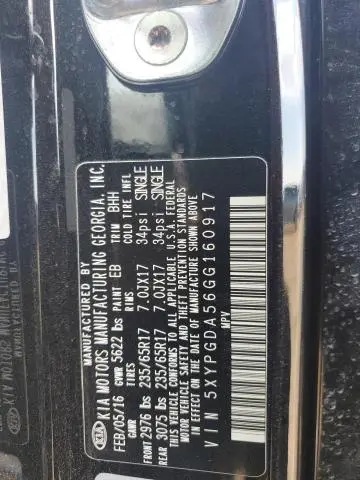 2016 KIA SORENTO LX  