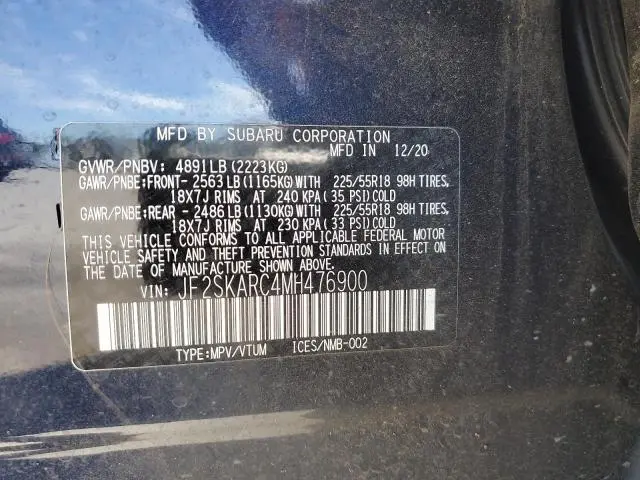 2021 SUBARU FORESTER SPORT  