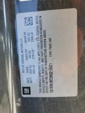 2017 CHEVROLET CAMARO SS  