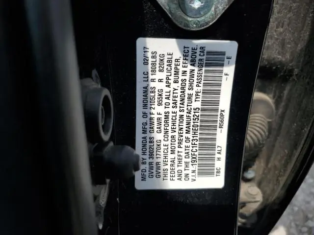 2017 HONDA CIVIC EX  