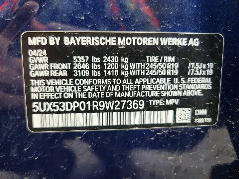 2024 BMW X3 XDRIVE30I  