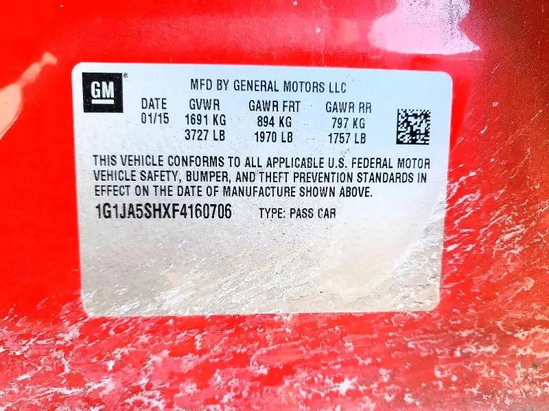 2015 CHEVROLET SONIC LS  