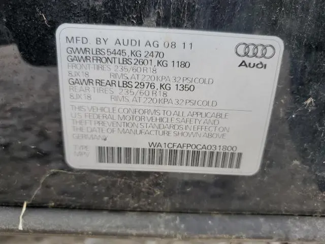 2012 AUDI Q5 PREMIUM  