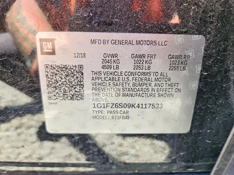 2019 CHEVROLET BOLT EV PREMIER  