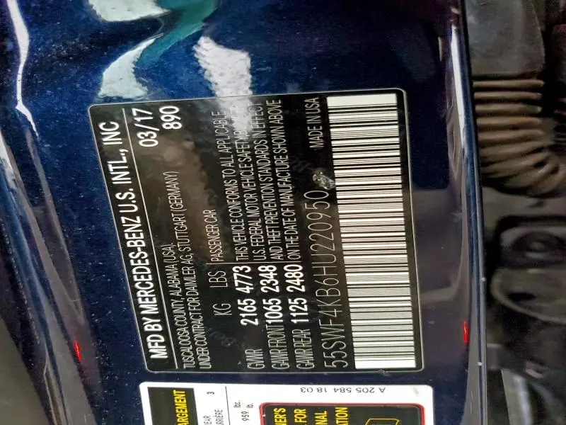 2017 MERCEDES-BENZ C 300 4MATIC  