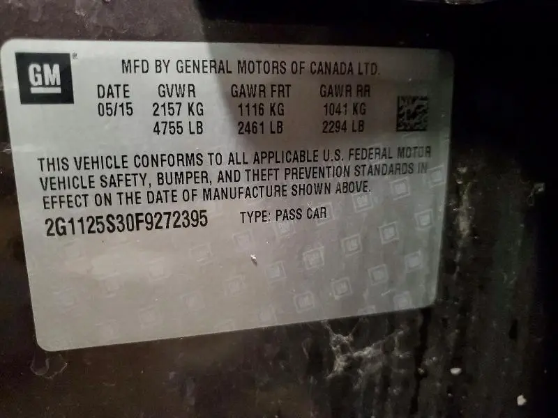 2015 CHEVROLET IMPALA LT  
