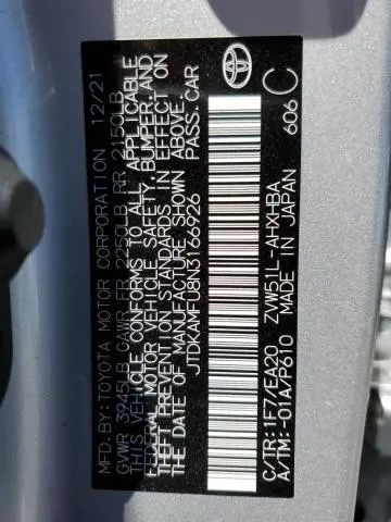 2022 TOYOTA PRIUS NIGHT SHADE  