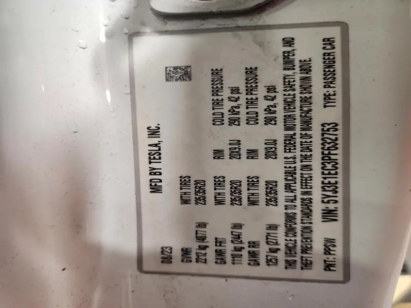 2023 TESLA MODEL 3   