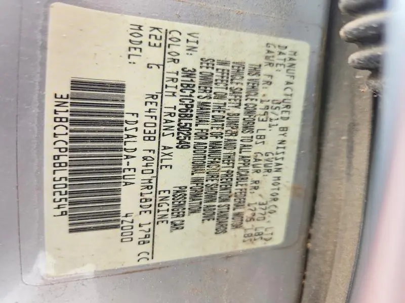 2011 NISSAN VERSA 1.8 S  