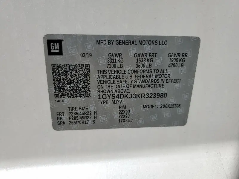 2019 CADILLAC ESCALADE PLATINUM  