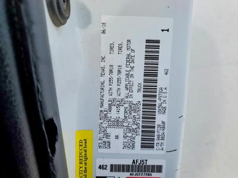 2018 TOYOTA TUNDRA CREWMAX SR5  