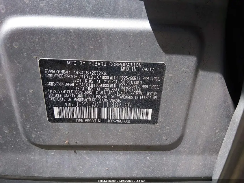 2018 SUBARU FORESTER 2.5I PREMIUM