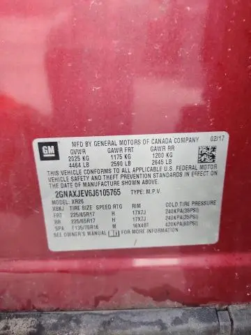 2018 CHEVROLET EQUINOX LT  