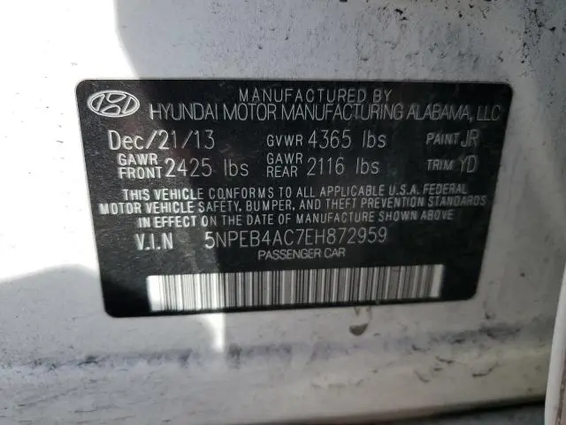 2014 HYUNDAI SONATA GLS  