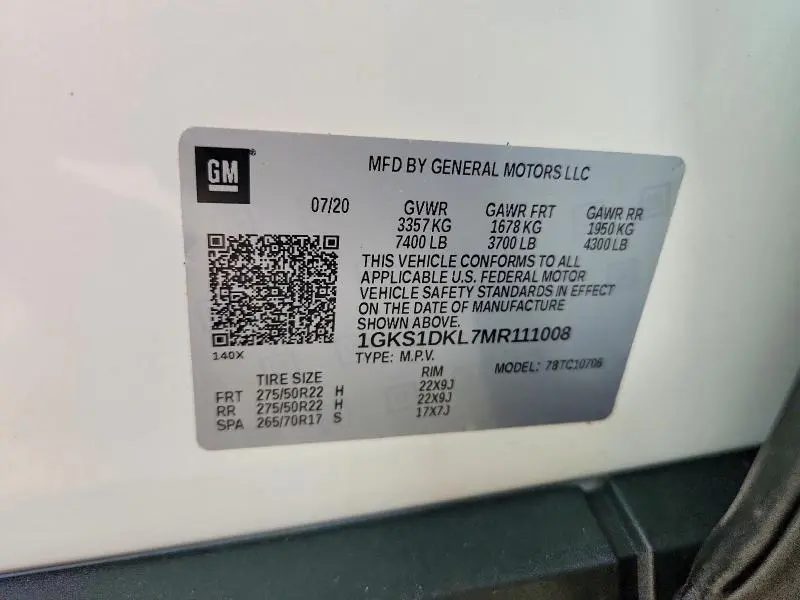 2021 GMC YUKON DENALI  