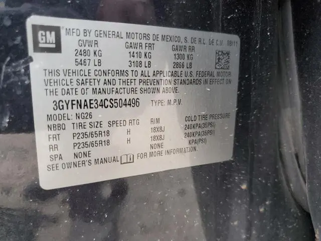 2012 CADILLAC SRX LUXURY COLLECTION  